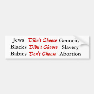 Pro Life Facts Bumper Sticker