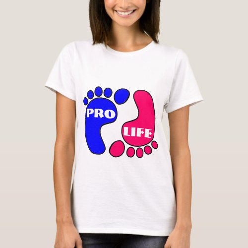 Pro life feet t_shirt