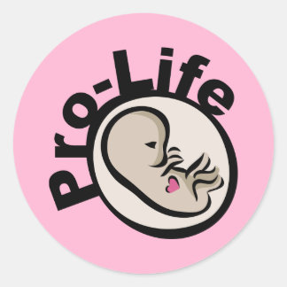 Pro-Life Fetus Design Classic Round Sticker