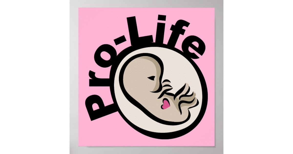 Pro-Life Fetus Design Poster | Zazzle