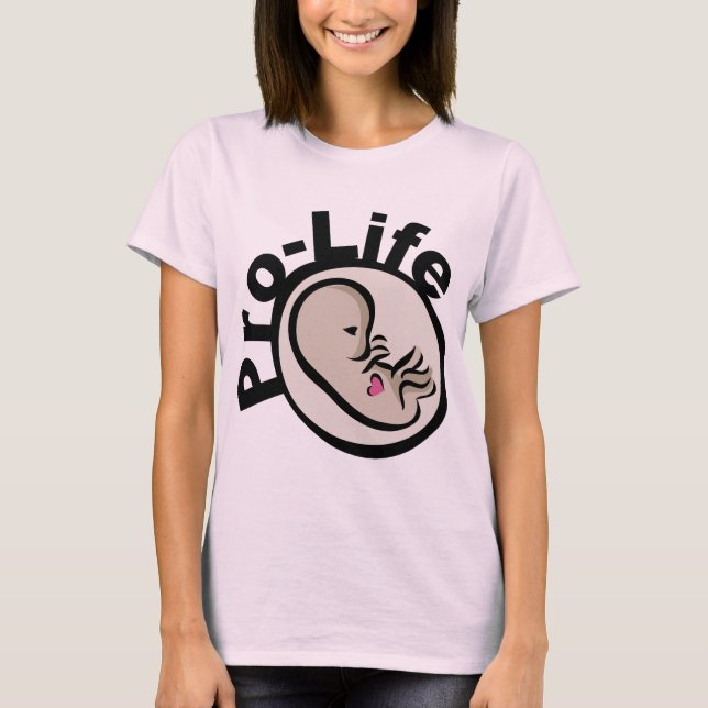 Pro-Life Fetus Design T-Shirt (Front)