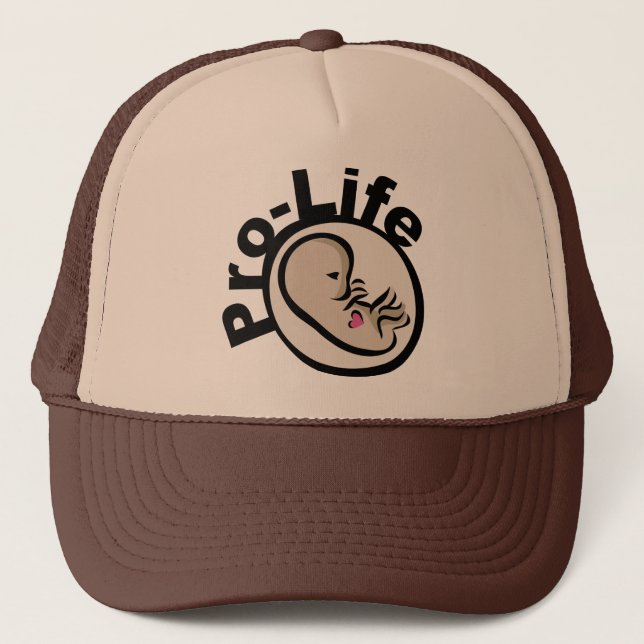 Pro-Life Fetus Design Trucker Hat (Front)