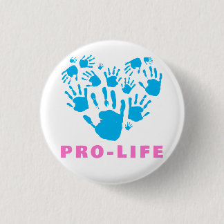 Pro-Life Handprint Heart – Value Life Awareness Button