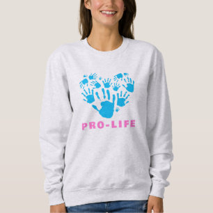 Pro-Life Handprint Heart – Value Life Awareness  Sweatshirt