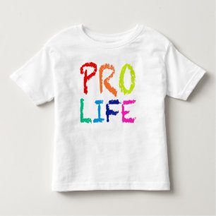 “PRO LIFE” (IN RAINBOW CRAYONS) TODDLER T-SHIRT