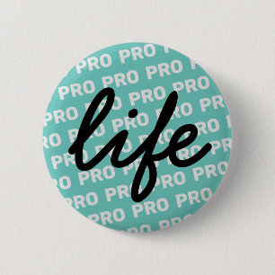 PRO life in Turquoise Button