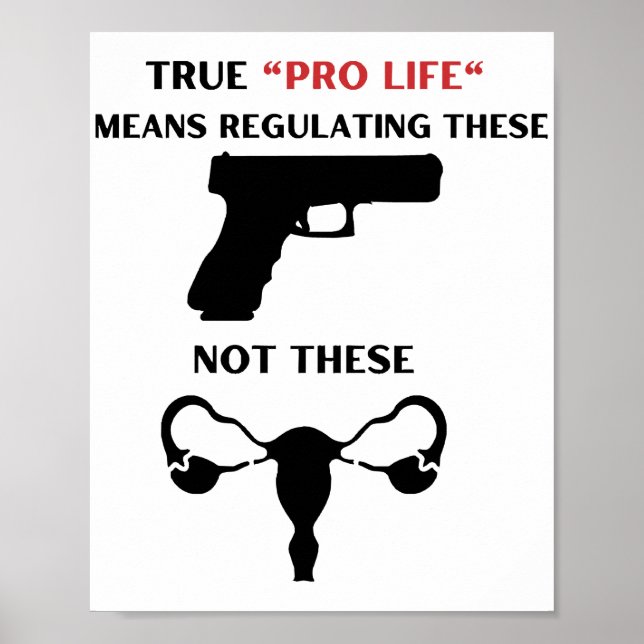 Pro Life Is Regulating Guns Word Art  Poster (Front)