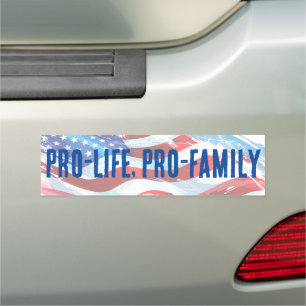PRO-LIFE, PRO-FAMILY AMERICAN FLAG CAR MAGNET