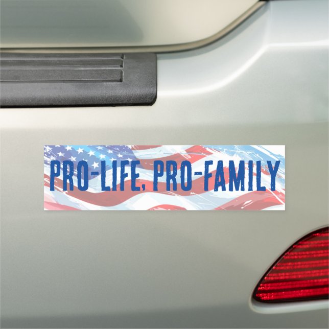 PRO-LIFE, PRO-FAMILY AMERICAN FLAG CAR MAGNET (In Situ)