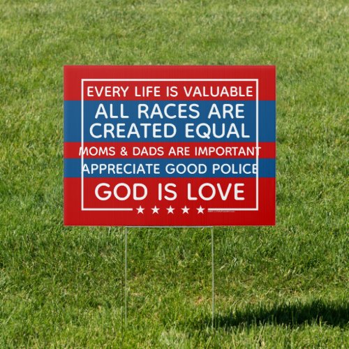 Pro_Life Pro_Family Christian Conservative Yard Sign