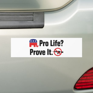 Anti Abortion Bumper Sticker 3x11 inch Pro Guns 
