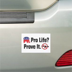Pro Life? Prove It - Ban Assault Weapons Car Magnet