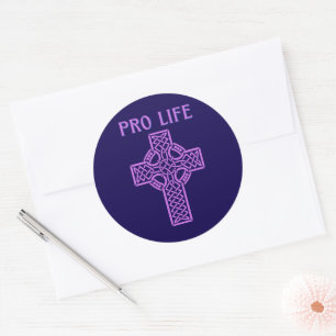 Pro-Life Roman Catholic Cross Sticker