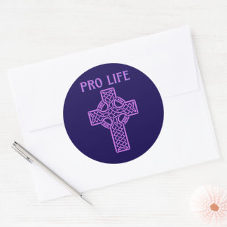 Pro-Life Roman Catholic Cross Sticker
