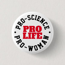 Pro-Life Science Woman Button