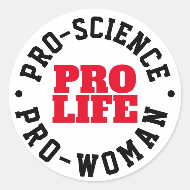Pro-Life Science Woman Charm Stickers (Front)