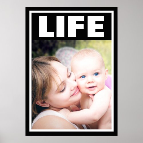 PRO_LIFE SMILING MOTHER AND BABY FAMILY POSTER