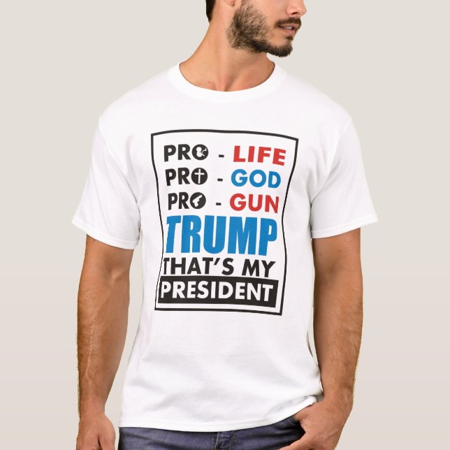 Pro Life Trump Fetus Birth New Born T-Shirt (Front)