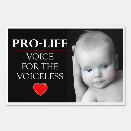 Pro_Life Voice for the Voiceless Double Sided Sign