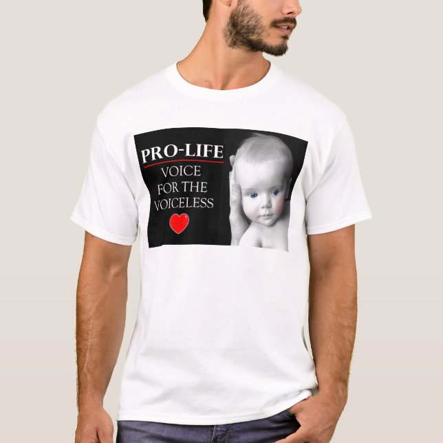 Pro-Life Voice for the Voiceless T-Shirt (Front)