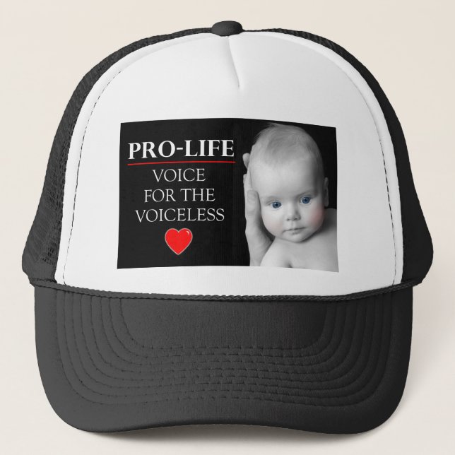 Pro-Life Voice for the Voiceless Trucker Hat (Front)