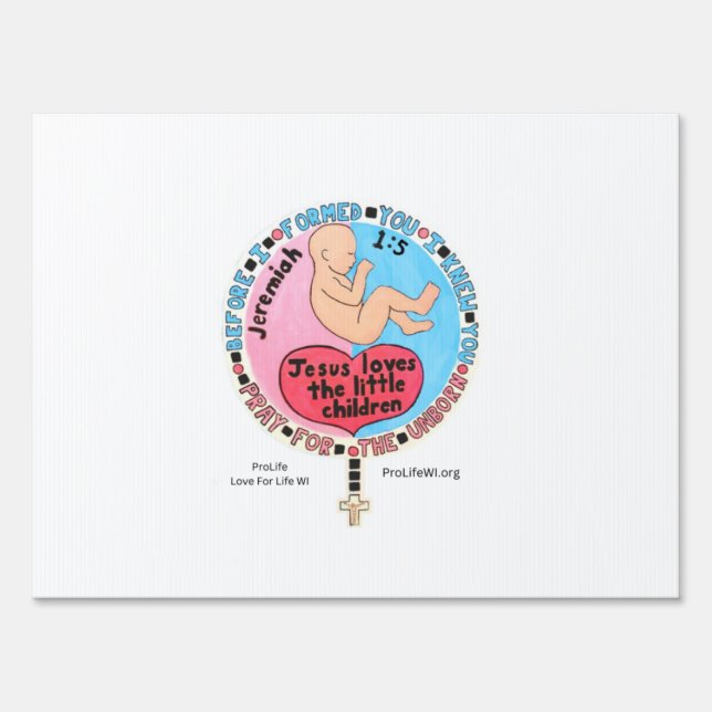 Pro-Life Yard Sign (Back)