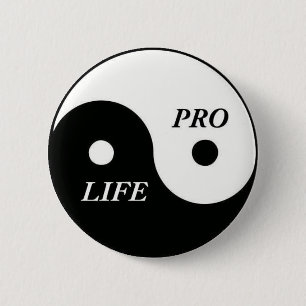 pro life Yin Yang Button