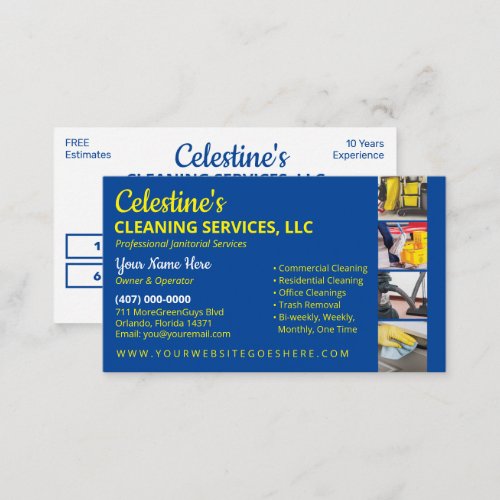 Pro Loyalty CleaningJanitorial Housekeeping Business Card