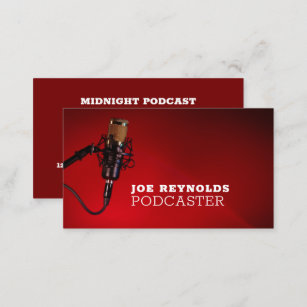 Pro Microphone, Podcaster, Podcast Business Card