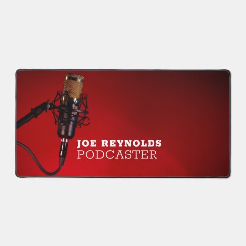 Pro Microphone Podcaster Podcast Desk Mat