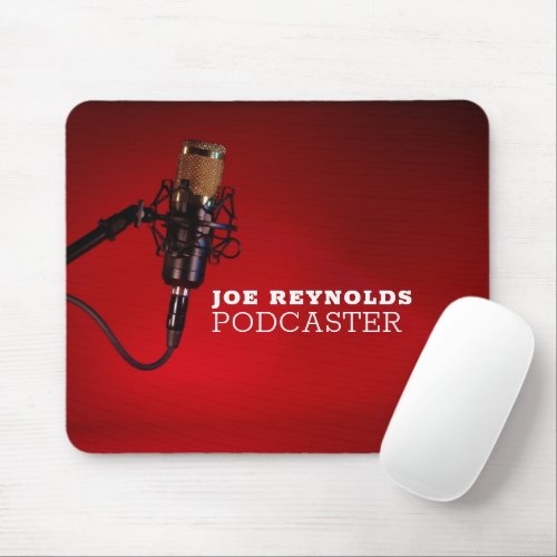 Pro Microphone Podcaster Podcast Mouse Pad