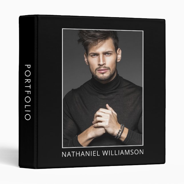Pro Model and Actor Portfolio Black Binder (Front/Spine)