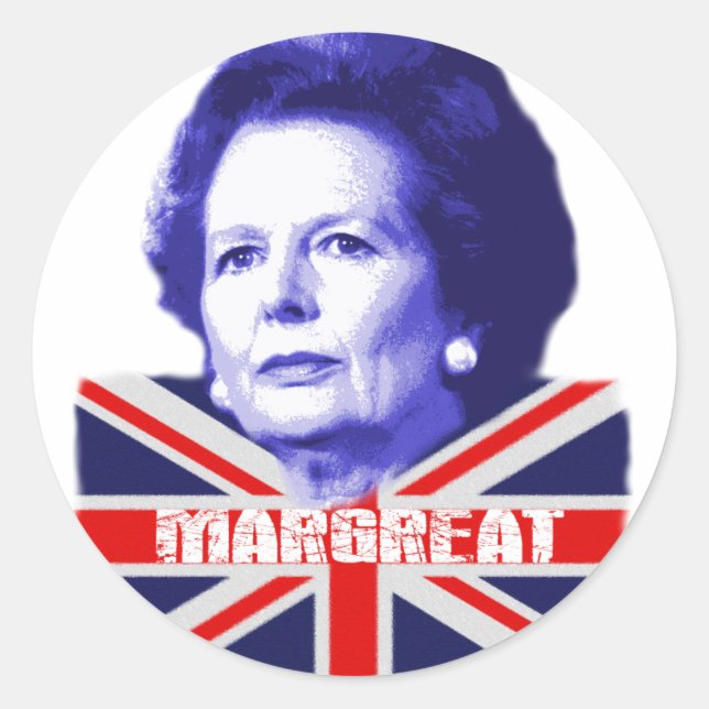 Pro Mrs Thatcher Classic Round Sticker (Front)
