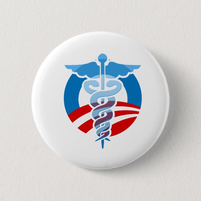 Pro-Obama Care Button (Front)