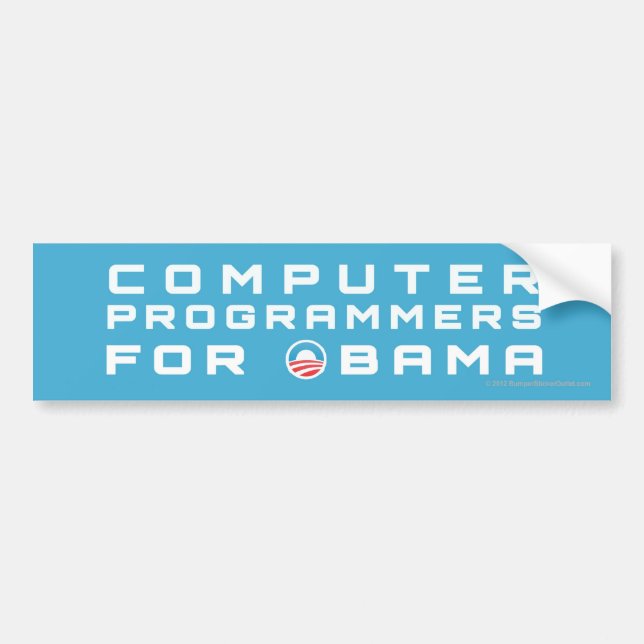 Pro-Obama Computer Programmers Bumper Sticker (Front)