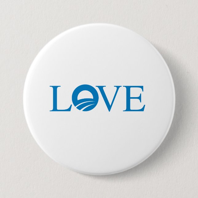 Pro-Obama - LOVE -- Pinback Button (Front)