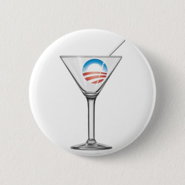 Pro-Obama Martini Button (Front)