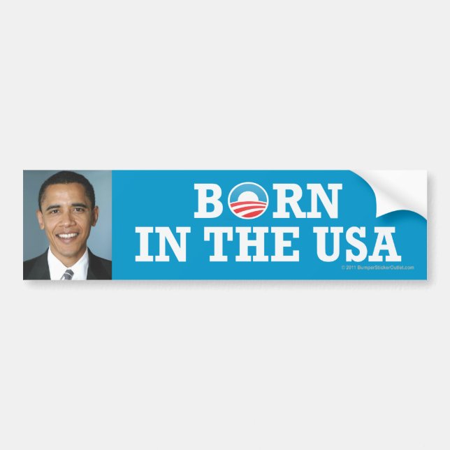 Pro-Obama sticker Born in USA (Front)