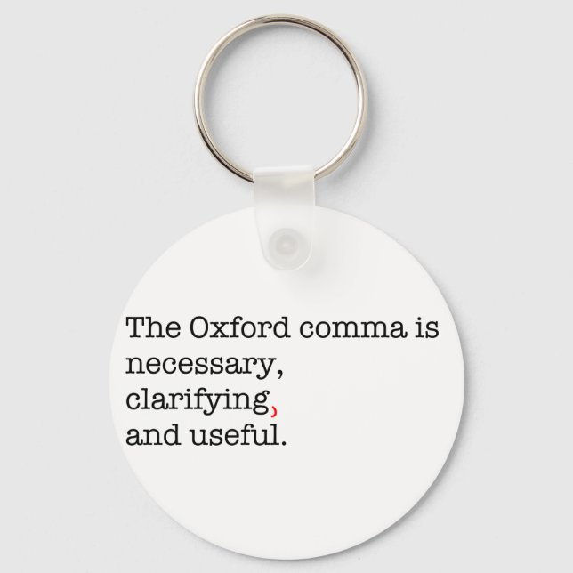 Pro-Oxford Comma Keychain (Front)