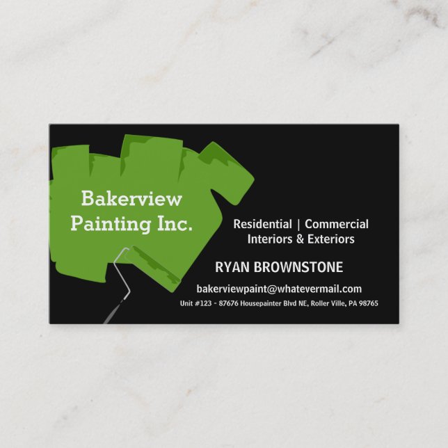 Pro Painting Company House Painter Business Card (Front)