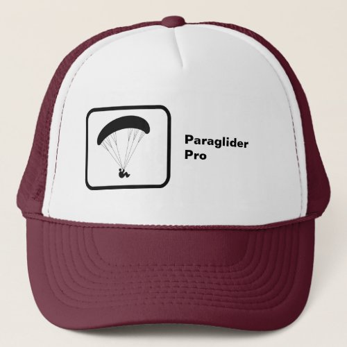 Pro Paragliding Logo and Text Trucker Hat