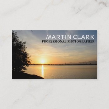 Pro Photographer Sunset Business Card by HighSkyPhotoWorks at Zazzle