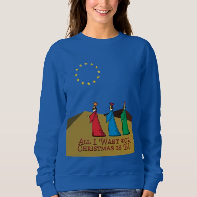 Pro Remain Anti Brexit Funny Christmas Jumper Sweatshirt (Front)