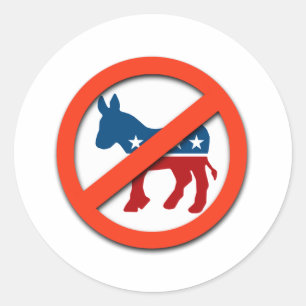 Pro-Republican / Anti-Democrat Classic Round Sticker