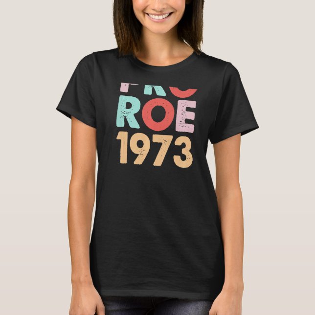 Pro Roe 1973 Pink Retro Pastel Donut Women's Right T-Shirt (Front)