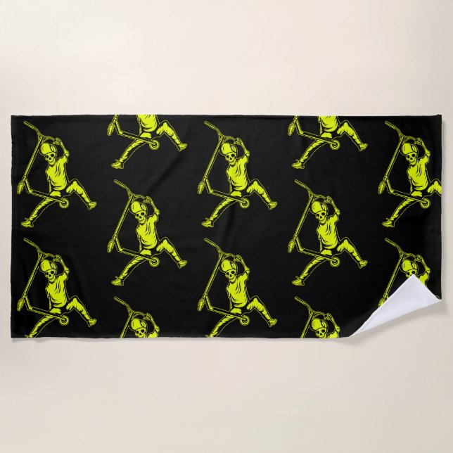 Pro Scooter Free Rider Tricks Beach Towel (Front)