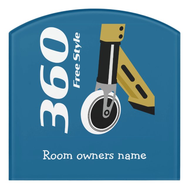 Pro Scooter Free Rider Tricks  Door Sign (Contour Front)