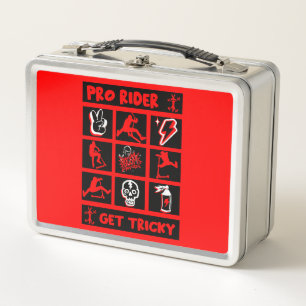 Pro Scooter Free Rider Tricks Metal Lunch Box