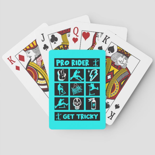 Pro Scooter Free Rider Tricks Poker Cards (Back)