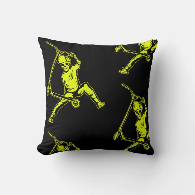 Pro Scooter Free Rider Tricks Throw Pillow (Front)